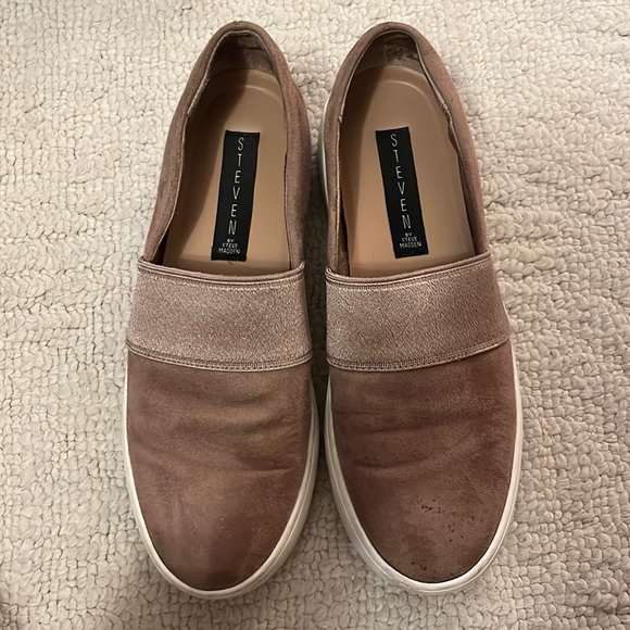 Mauve, suede platform Steven by Steve Madden shoes - Picture 1 of 3